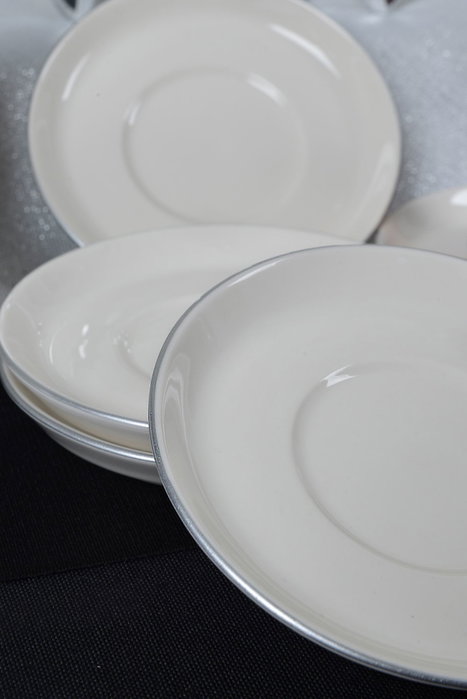 Hermia Rüya Platin Juego de 6 platos de porcelana de 12 cm